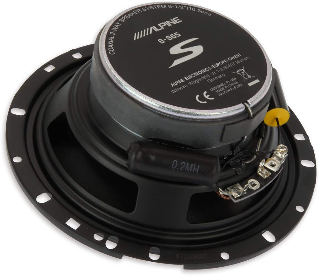 Alpine S-S65C 6.5" Component 2 way speaker set with 1" Silk Tweeters