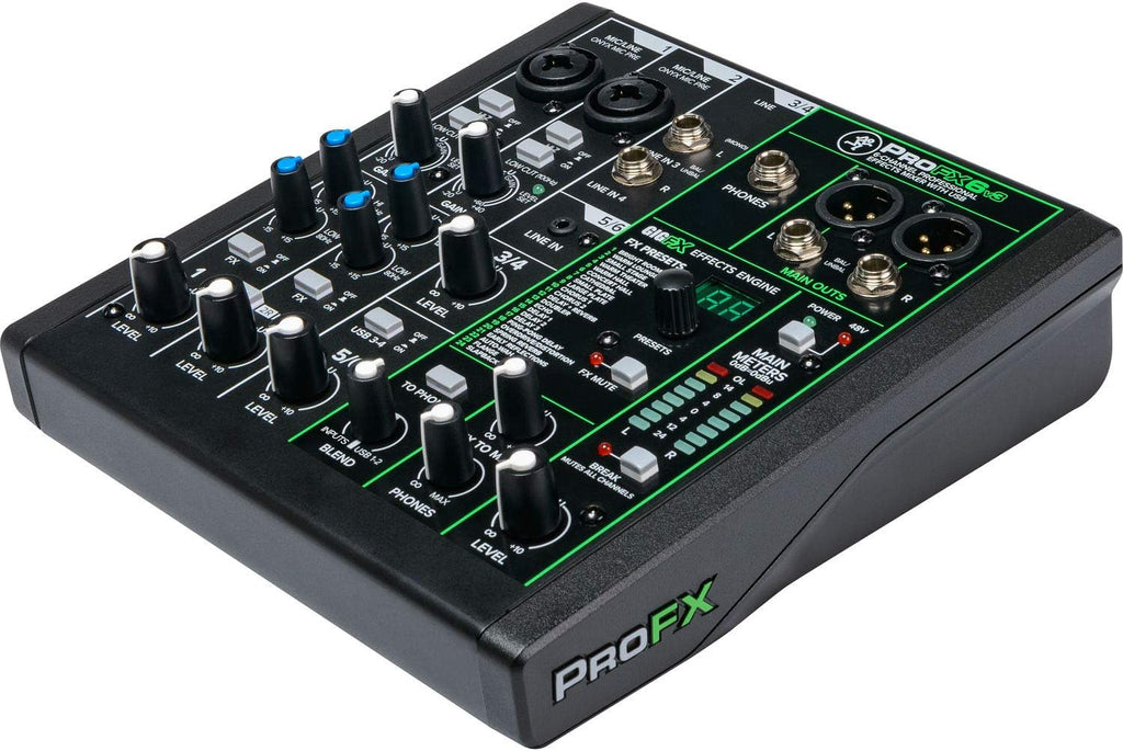 Mackie PROFX6v3 6 Channel Professional Effect Mixer with USB GigFX Effects