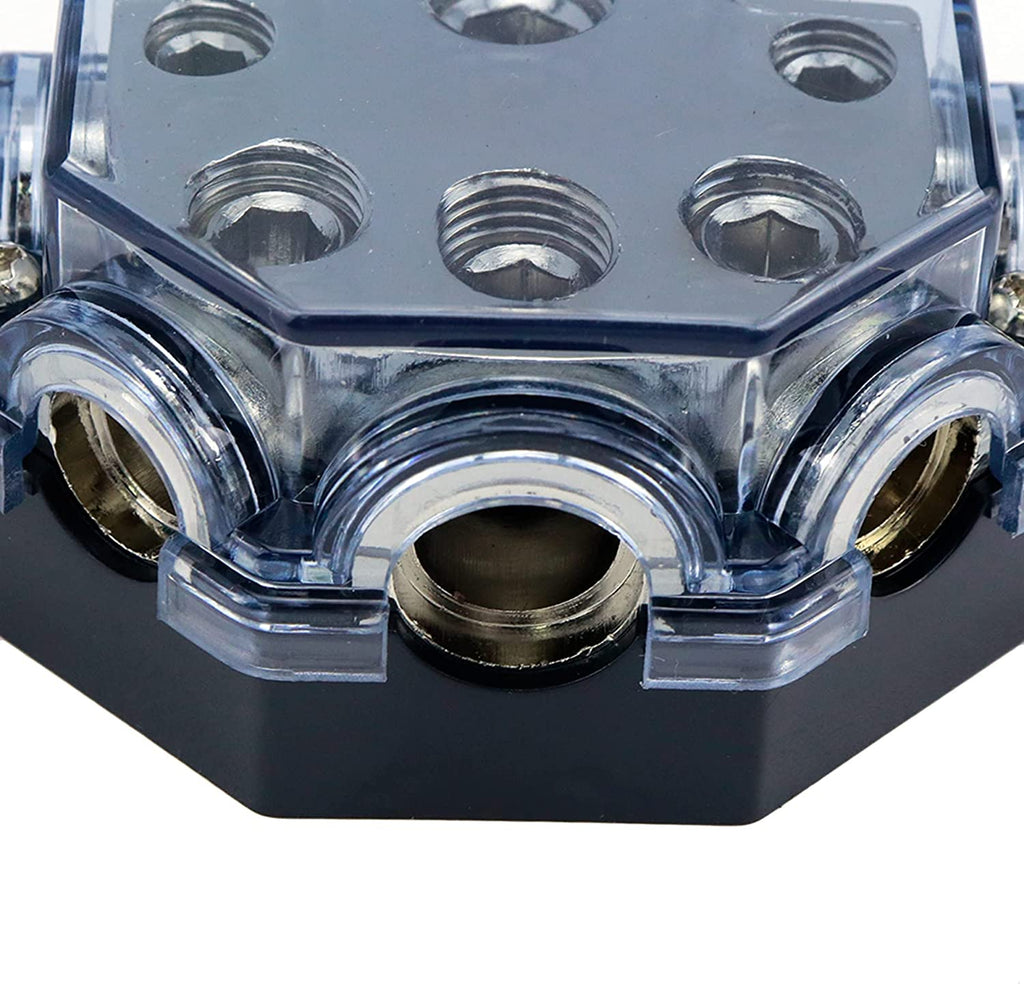 Absolute PD-150C 0-2-4 Gauge 1 in 5 Ways Out Power Splitter Distribution Block