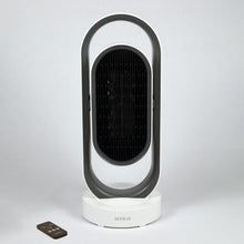 Load image into Gallery viewer, 2-in-1 PTC Ceramic Heater &amp; Fan Remote 3 Modes Safety Grid White