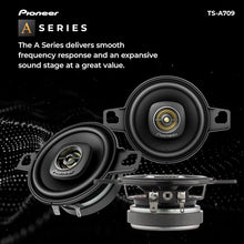 Charger l&#39;image dans la galerie, Pioneer TS-A709 A Series 2-3/4” 2-Way 450 Watt Max Power Coaxial Speaker with a 16mm Tweeter – Pair, Black