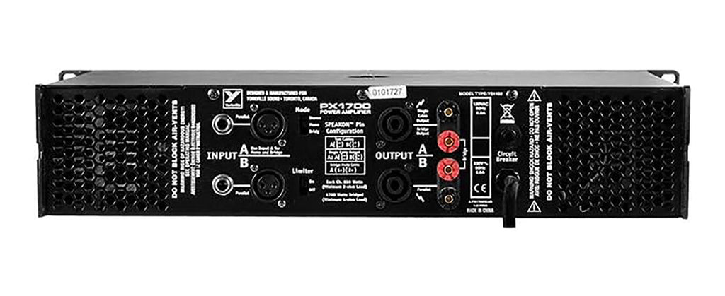 Yorkville Sound PX1700, 2 x 850 Watt Stereo Power Amplifier