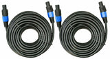 2 MK Audio MKSSM25 Speakon Male to Speakon Male 25 Ft. True 12 Gauge Wire PA DJ Pro Audio Speaker Cable