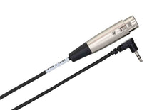 Charger l&#39;image dans la galerie, Hosa XVM-115F, XLR Female to Right Angle 3.5mm TRS Male Cable - 15 Foot