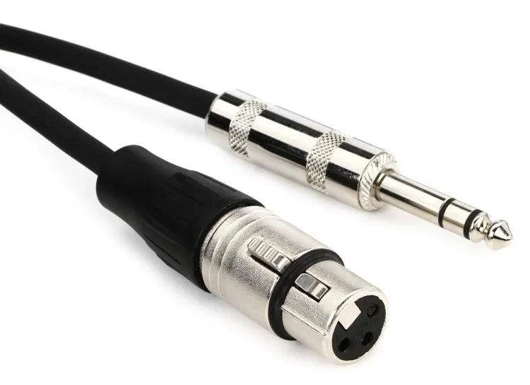MR DJ CQSXF25 25' Pro PA DJ Karaoke XLR Female to 1/4" TRS Stereo Male Plug Audio Balanced Microphone Cable