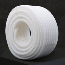 Load image into Gallery viewer, DC Sound 3/4" 19mm 100' White Split Wire Loom Cable Sleeves Conduit Protective Tubing