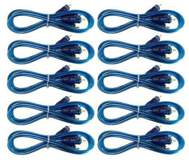 10 Absolute 6' RCA Stereo Plug Cable 2 Male to 2 Male Car Stereo Marine Home Aud