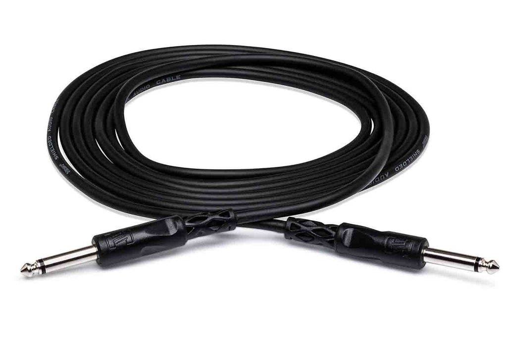 Hosa CPP-110 Unbalanced Interconnect Cable, 1/4 in TS to Same - 10 Feet