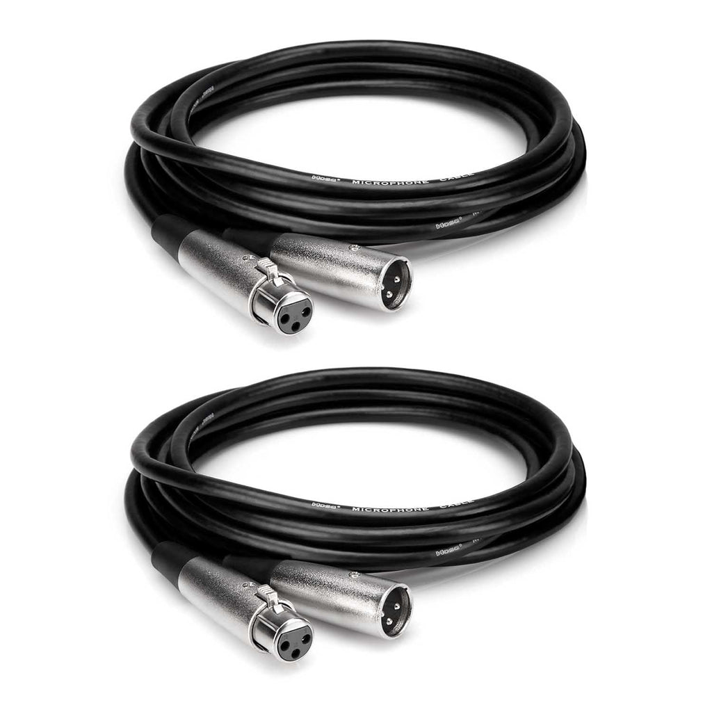 Hosa MCL-125 Microphone Cable XLR3F to XLR3M (25 Feet) - 2 Pack