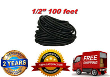 Charger l&#39;image dans la galerie, 100 Ft 1/2&quot; Split Wire Loom Conduit Polyethylene Tubing Black Sleeve Tube