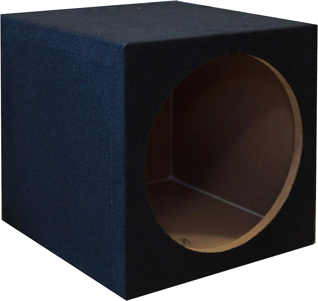 Absolute SS10 Single 10" Sealed 3/4" 1.2 cubic ft MDF Black Subwoofer Enclosure Box