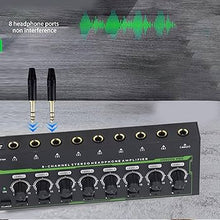 Charger l'image dans la galerie, MR DJ Microamp HA800PRO Ultra-compact 8-channel stereo headphone amplifier