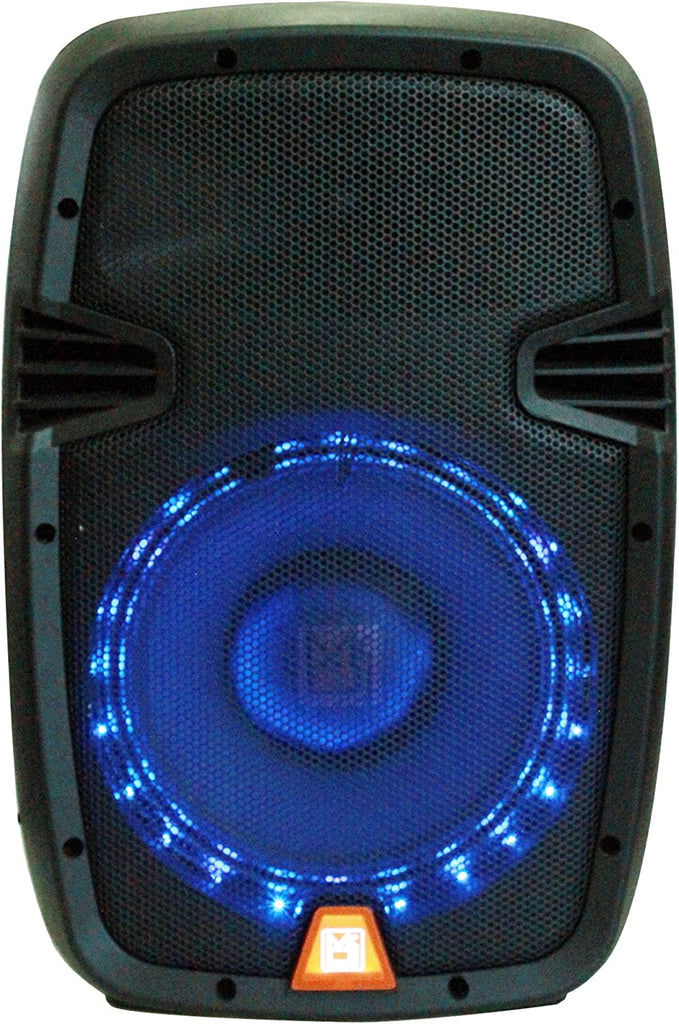 MR DJ PBX1859S 10" 2-Way PRO PA DJ Portable Passive Speaker with LED Accent Lighting