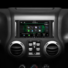 Load image into Gallery viewer, Alpine i407-WRA-JK Custom Fit Restyle Receiver for 2007-18 Jeep Wrangler JK/JKU. Apple CarPlay and Android Auto, Bluetooth, Plays FLAC Files, HD Radio, USB Input, iDatalink Maestro RR Included, No CD