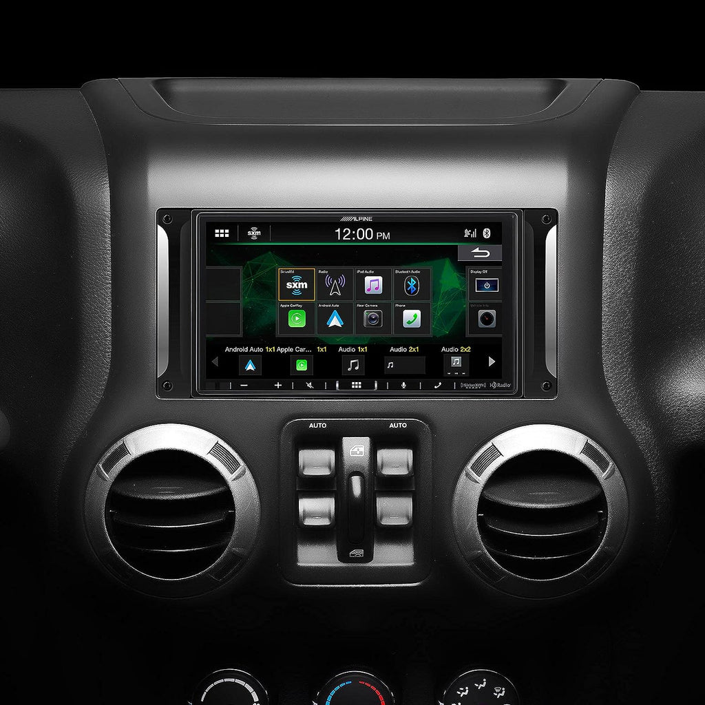 Alpine i407-WRA-JK Custom Fit Restyle Receiver for 2007-18 Jeep Wrangler JK/JKU