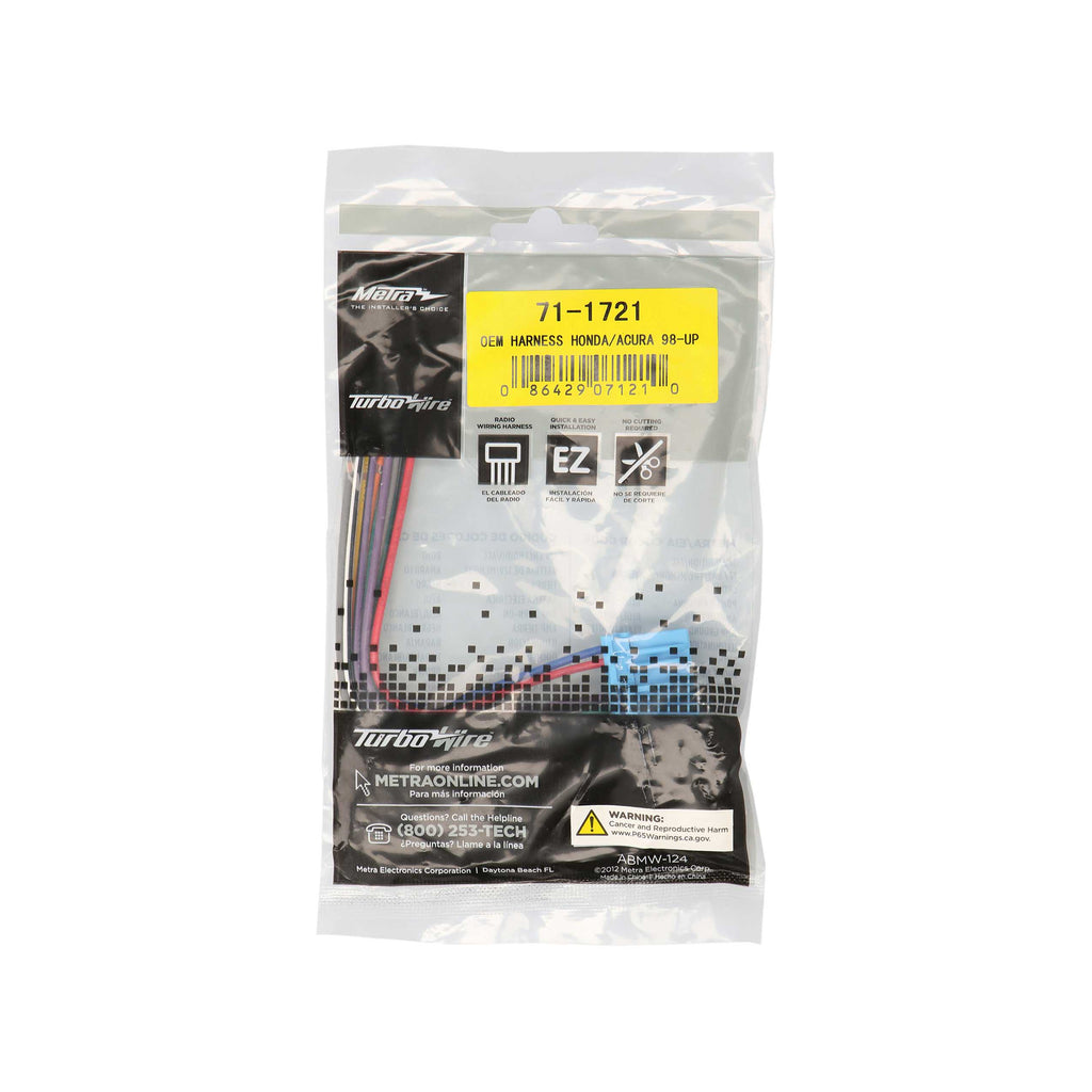 Metra 71-1721 OEM Harness - Compatible Fits for Honda Acura Suzuki 1998-2013