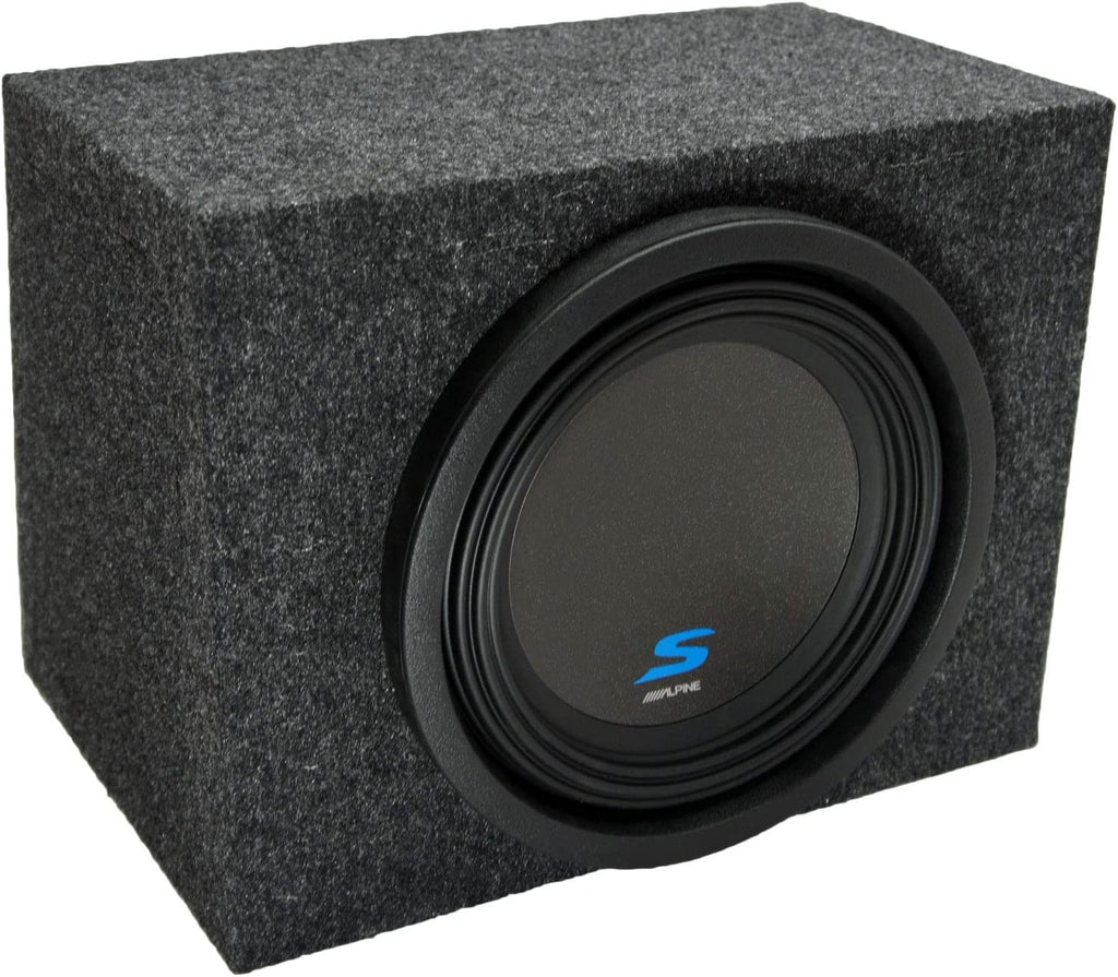 Alpine S-W10D4 10" Type S Car Audio Subwoofer with Absolute SS10 Custom Sub Box Enclosure Package