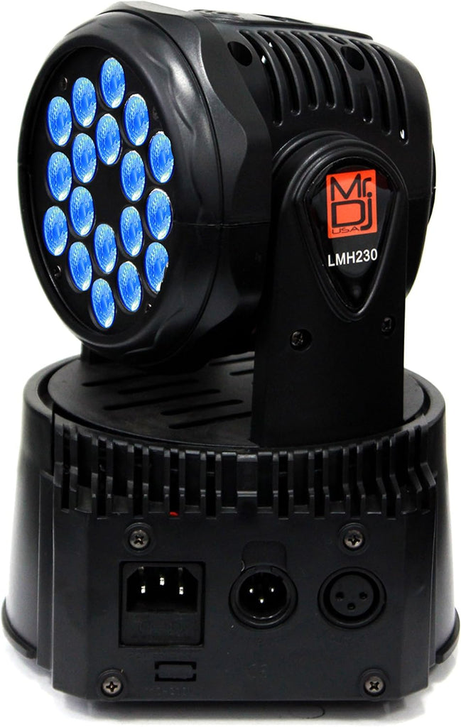 2 MR DJ LMH230 100W RGBW 18-LED Moving Head DJ Light