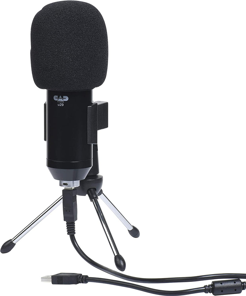 CAD Audio U49 USB Large Format Side Address Studio Microphone with Headphone Monitor and Echo