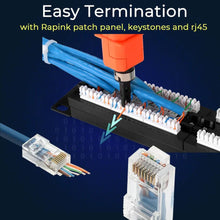 Load image into Gallery viewer, Patron Cat6 Ethernet Cable 23AWG 600Mhz UL Bare Solid Copper Wire UTP 1000' Blue