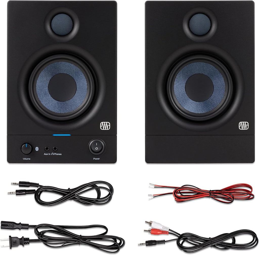 PreSonus Eris 4.5BT Bluetooth Studio Monitors, Pair — 4.5" Powered, Active Monitor Speakers for Near Field Music Production, Audio Mixing & Recording