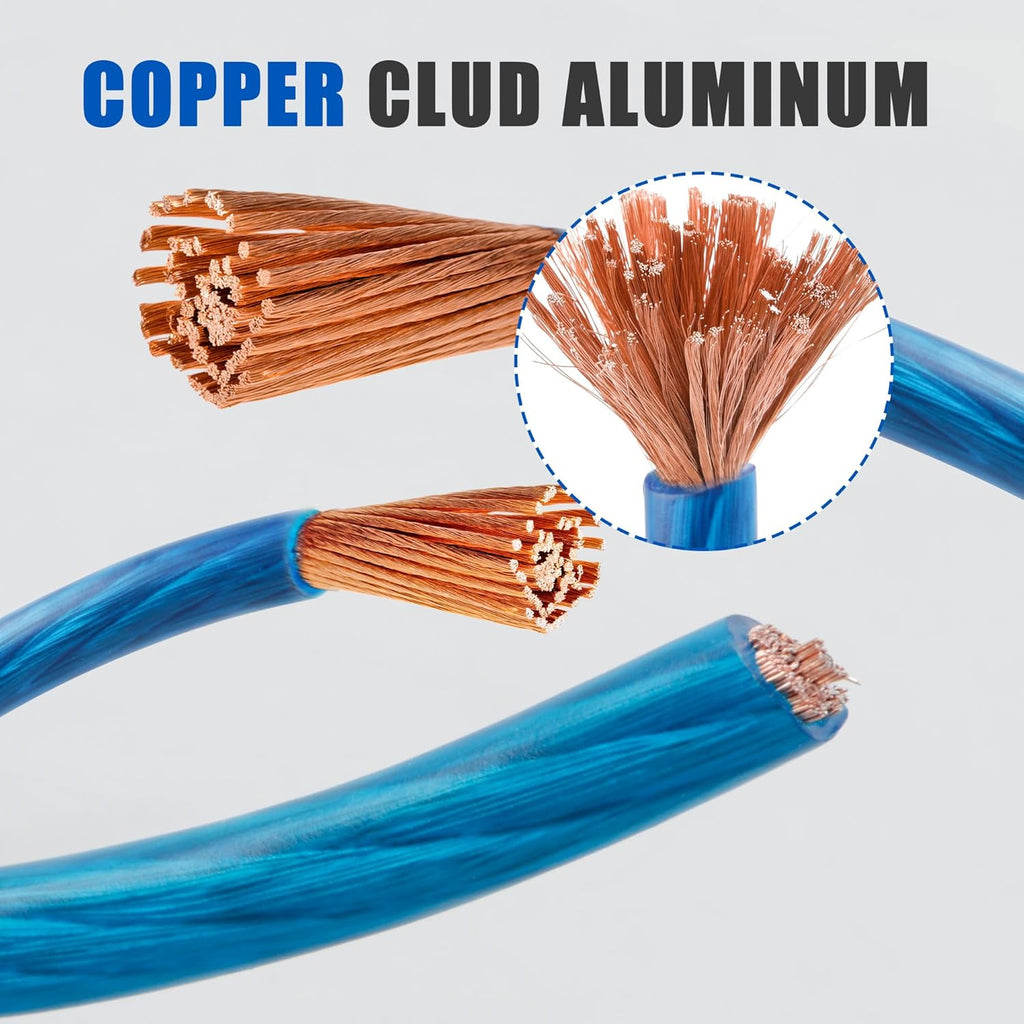 American Terminal ATP8G50BL 8GA 50' Blue Power Ground Wire Car Audio Amplifier Marine Cable