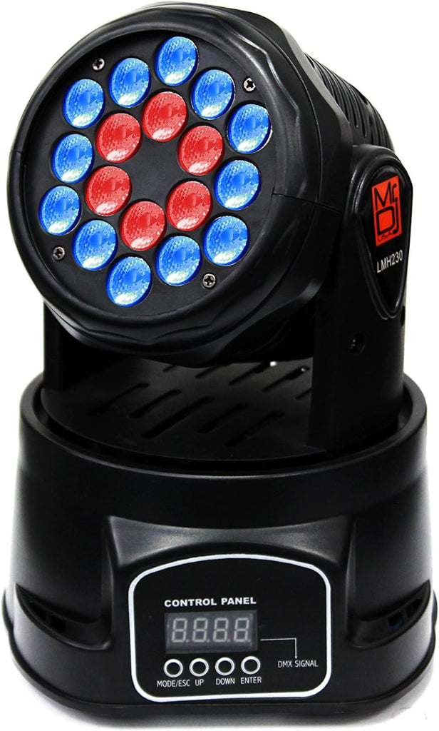 2 MR DJ LMH230 100W RGBW 18-LED Moving Head DJ Light