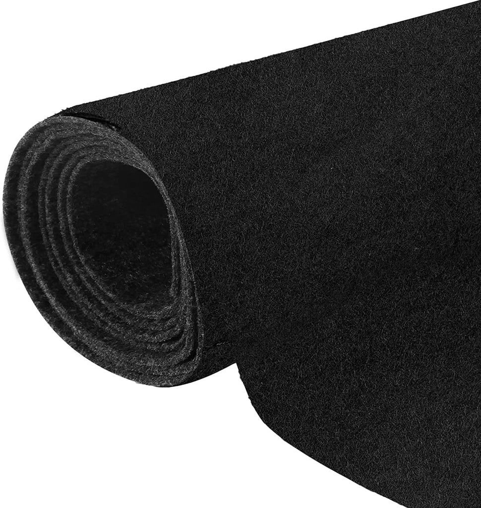 2 Absolute C10BK 10' Long 4' Wide Black Carpet for Speaker Sub Box Carpet