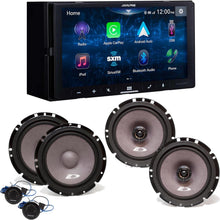 Load image into Gallery viewer, Alpine iLX-W670 Receiver, SXE-1751S 6.5&quot;, SXE-1726S 6.5&quot;, KTA-450 Amplifier