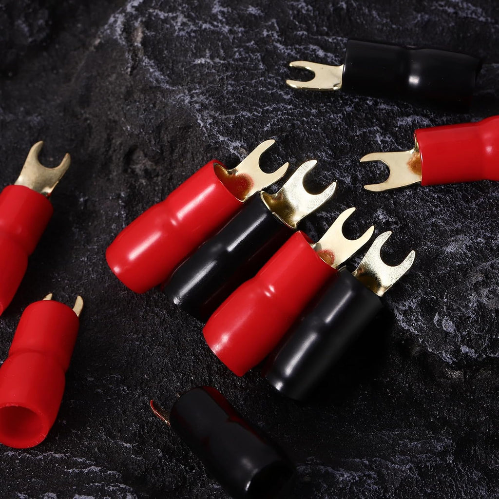 Install Bay US810 Spade Terminal Connectors 8Ga #10 5Pr Red/Black