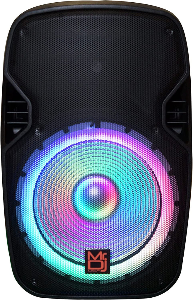 MR DJ PBX4200PKG 15" PA DJ 3000W Bluetooth Karaoke Speaker LED + Speaker Stand