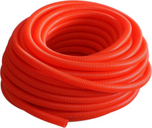 Load image into Gallery viewer, DC Sound 1/4" 5mm 100' Red Split Wire Loom Cable Sleeves Conduit Protective Tubing