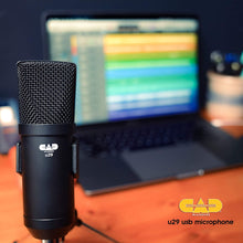 Charger l&#39;image dans la galerie, CAD Audio U49 USB Large Format Side Address Studio Microphone with Headphone Monitor and Echo