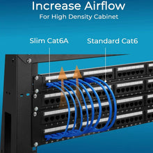 Load image into Gallery viewer, 20 Cat6a Ethernet Network Patch Cable RJ45 23AWG 600Mh Solid Copper Wire 3' Blue