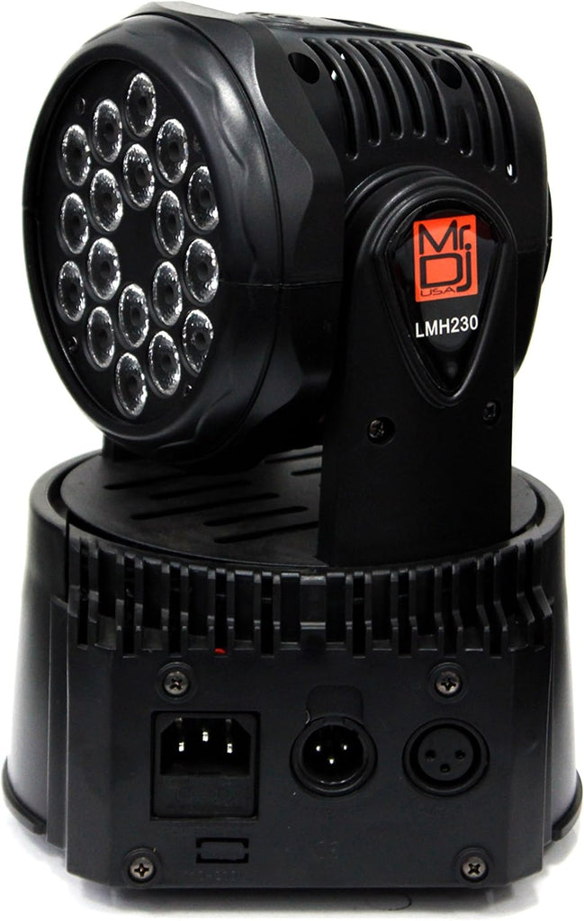 2 MR DJ LMH230 100W RGBW 18-LED Moving Head DJ Light