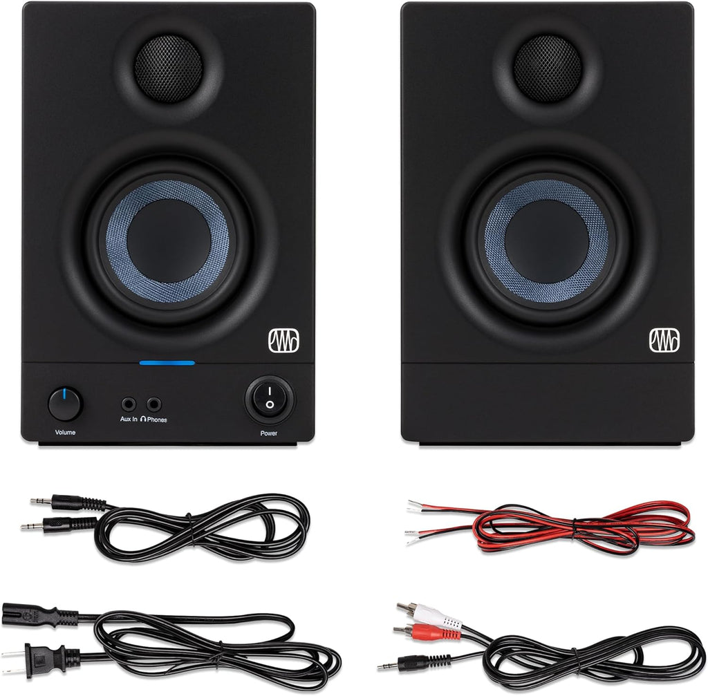 PreSonus Eris 3.5 Studio Monitors, Pair — Powered, Active Monitor Speakers for Near Field Music Production, Desktop Computer, Hi-Fi Audio