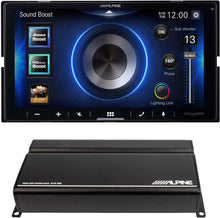 Load image into Gallery viewer, Alpine iLX-W670 Receiver with Apple CarPlay &amp; Android Auto + Alpine KTA-450 4-Channel Power Pack Amplifier