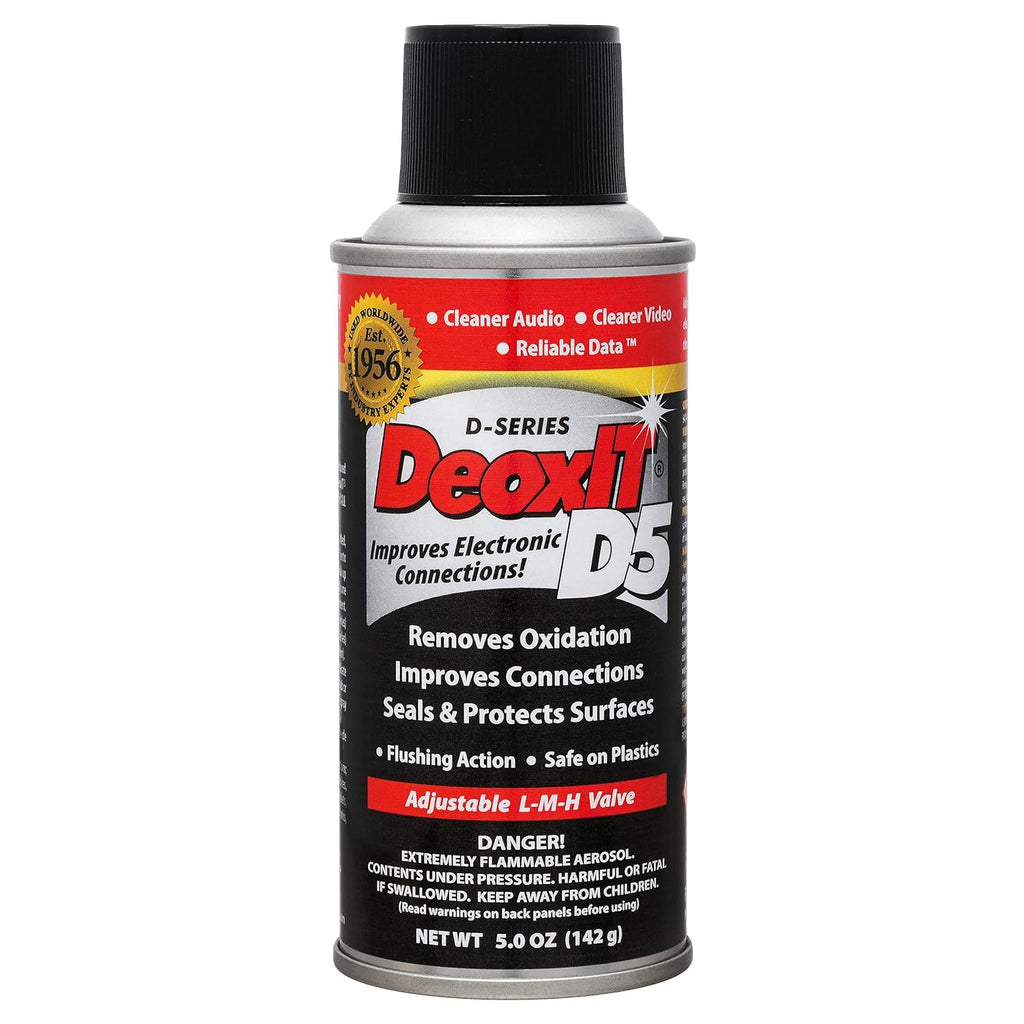 Hosa D5S-6 CAIG DeoxIT Contact Cleaner, 5% Spray, 5 oz