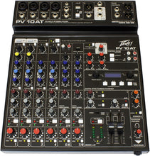 Charger l&#39;image dans la galerie, Peavey PV 10 AT 10 Channel Compact Mixing Mixer Console with Bluetooth Auto-Tune pitch correction +6 Samson Mics