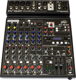 Peavey PV 10 AT 10 Channel Compact Mixing Mixer Console with Bluetooth Auto-Tune pitch correction