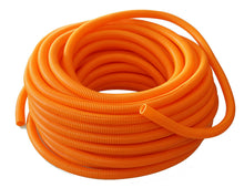 Load image into Gallery viewer, DC Sound 1/4" 5mm 100' Orange Split Wire Loom Cable Sleeves Conduit Protective Tubing