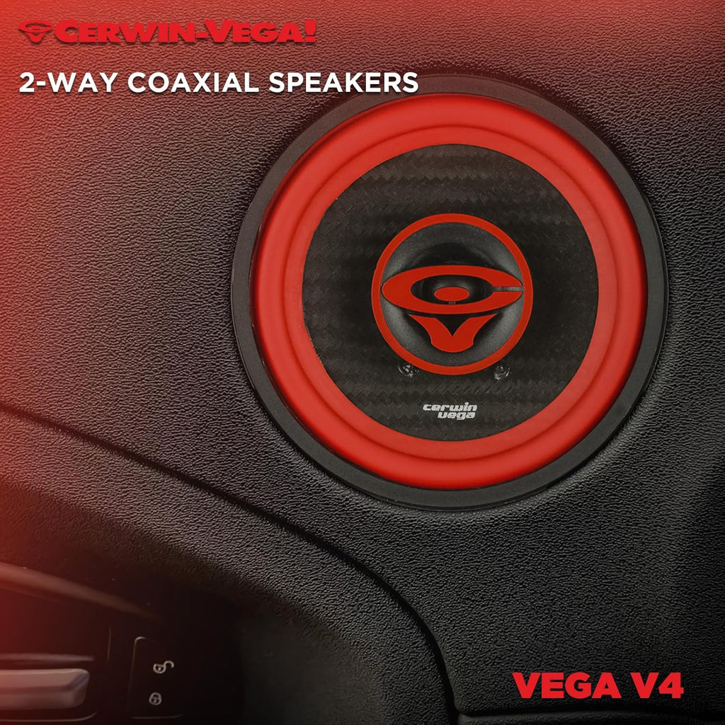 Cerwin Vega V4 2025 Edition 4" 2-Way Coaxial Speakers (4Ω)