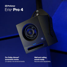 Load image into Gallery viewer, PreSonus Eris Pro 4 Studio Monitor — Bi-Amped, Active, 4.5-inch Coaxial Studio Monitor for Audio Recording &amp; Mixing, Ceiling- &amp; Wall-Mountable