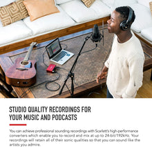 Load image into Gallery viewer, Focusrite Scarlett 2i2 Studio 4th Gen USB Interface Microphone Headphones Software Suite Broadcast Arm Springs XLR Cable Pop Filter