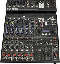 Charger l&#39;image dans la galerie, Peavey PV 10 BT 10 Channel Compact Mixing Mixer Console with Bluetooth + PVI 100 Microphone