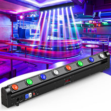 Load image into Gallery viewer, 2 MR DJ ELMH800 8 Eye 8x12W RGBW LED Beam Moving Head Spotlight Lighting Pro Equipment Church Wedding DJ Party KTV Show