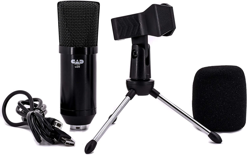 CAD Audio U49 USB Large Format Side Address Studio Microphone with Headphone Monitor and Echo