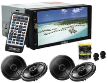 Load image into Gallery viewer, Absolute DD-3000ABT 7-Inch Double Din Multimedia DVD Player Receiver With 2 Pair Pioneer TS-G1645R 6.5 Speakers And Free Absolute TW600 Tweeter