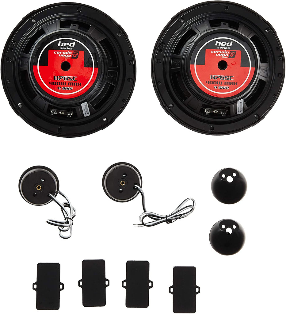 2 Sets Cerwin Vega Mobile H765C HED Series 6.5" 360-Watt Component Speaker System