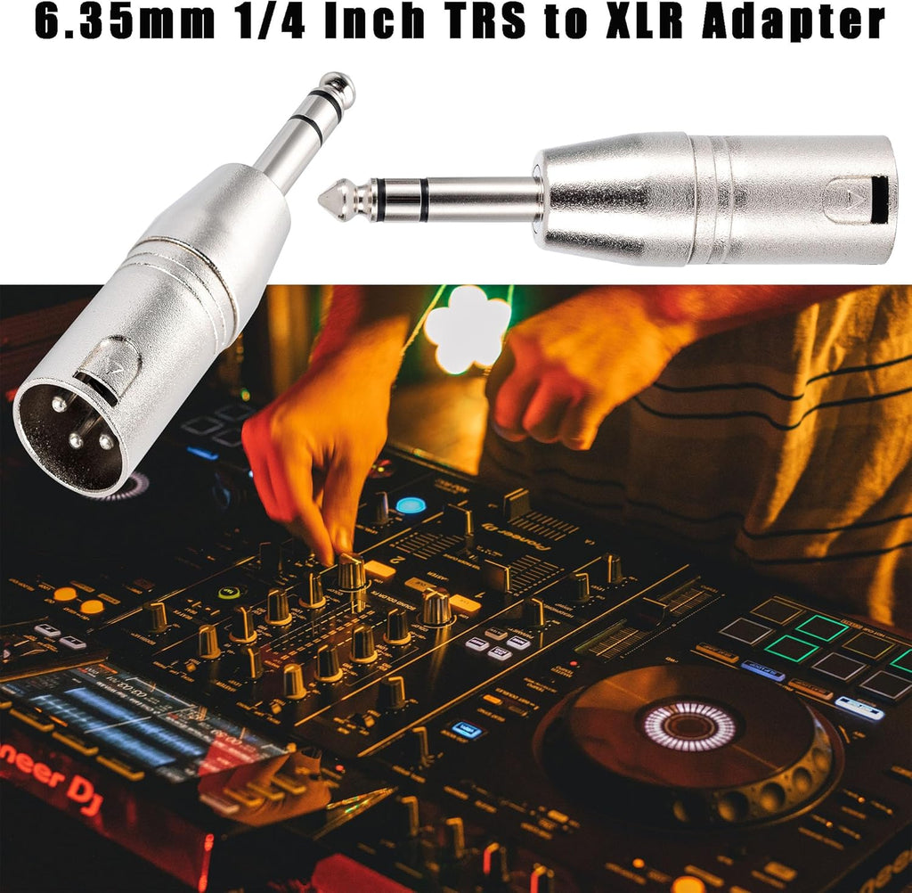 MR DJ XMTRS-2 1/4" TRS to Balanced XLR Male Adapter 2-Pack